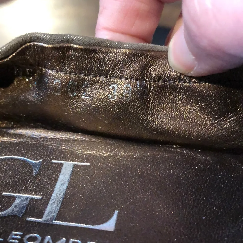 AGL Shimmer Taupe Snakeskin Tip Ballet Flats 8.5 Tan - Image 3