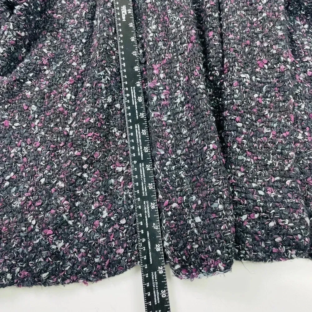 Forever 21‎ Black Purple Speckled Open Cardigan Size Medium - Image 4