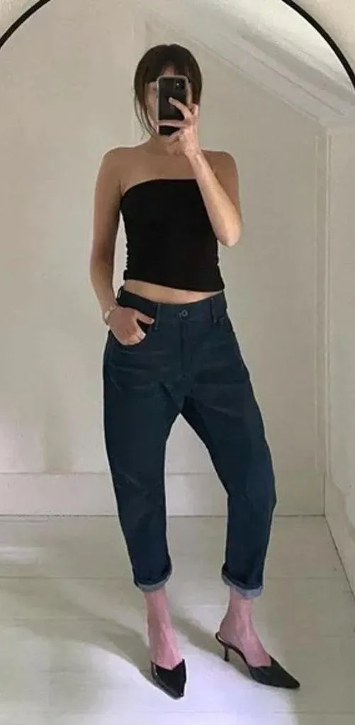 G-Star Raw Arc 3D Boyfriend Jeans in Dark Blue Size W28/L28 Retail $160 - Image 2