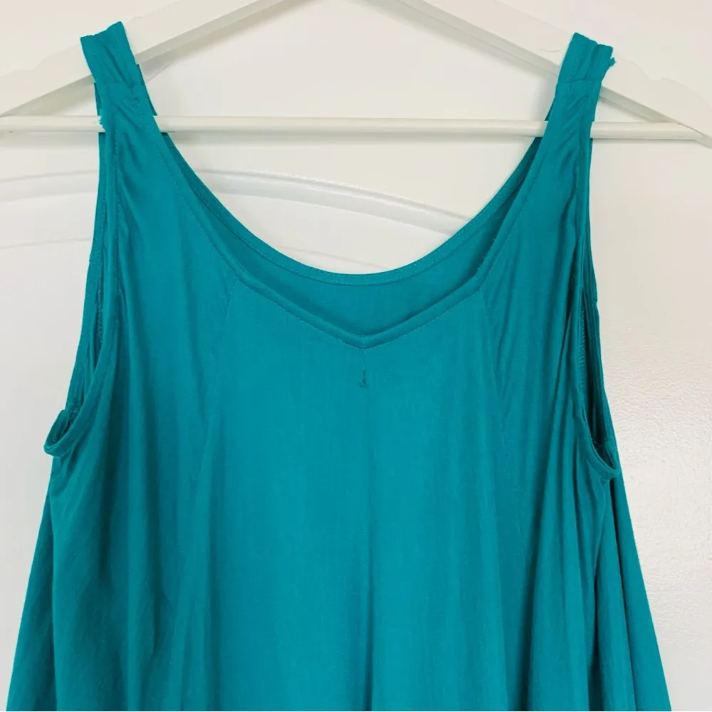 ASOS Women's Green High-Low Flowy Sundress Midi Dress | Size: 10/M - Image 6