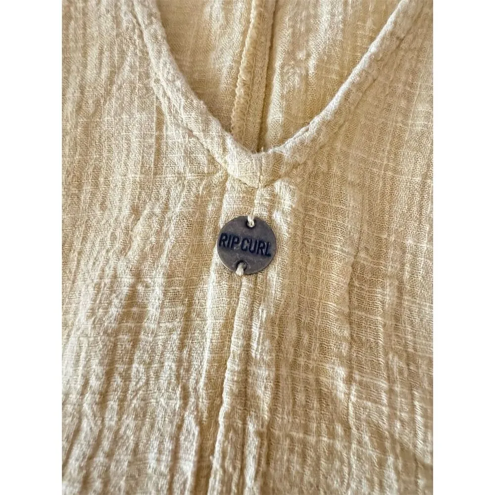 Rip Curl Women's Gold Sleeveless V-Neck Short Cover Up Dress XS - Image 7