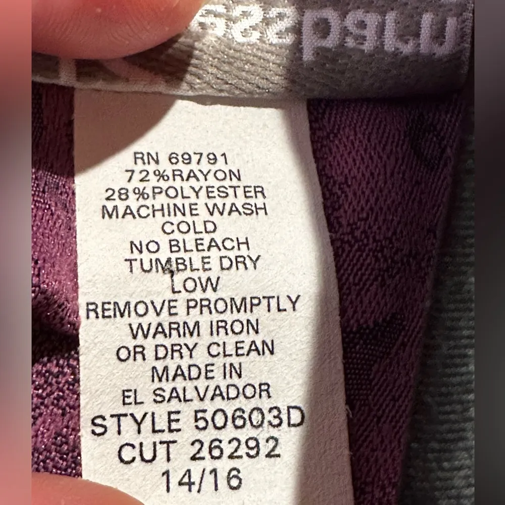 Dress Barn Tapestry Oriental Look Floral Design Bell Slit Sleeves Sz 14 - Image 11