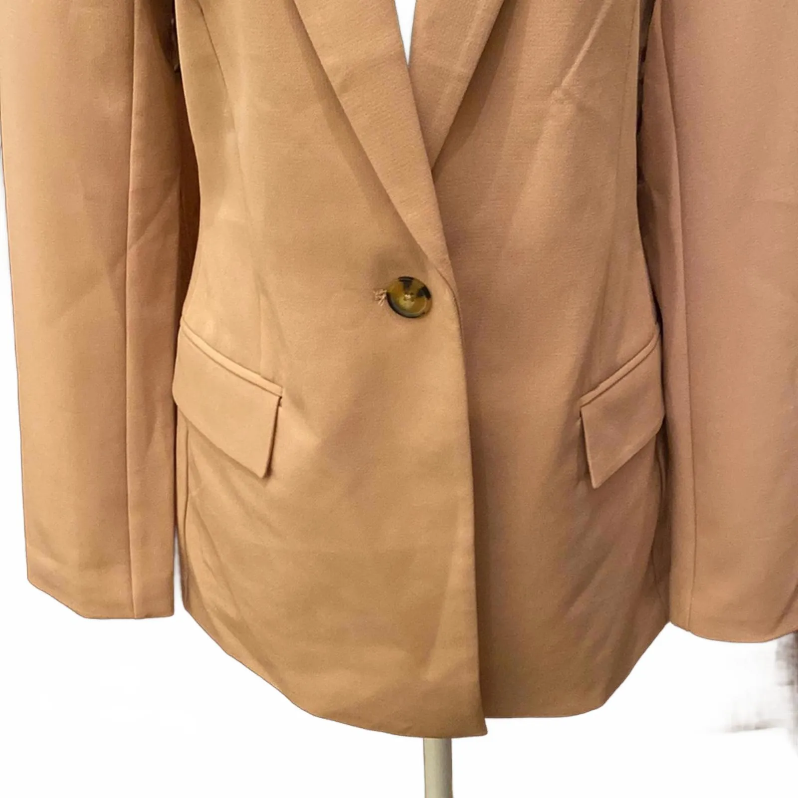 The Drop Blake Long Blazer Business Office Women's Size Small NWT Tan - Image 3