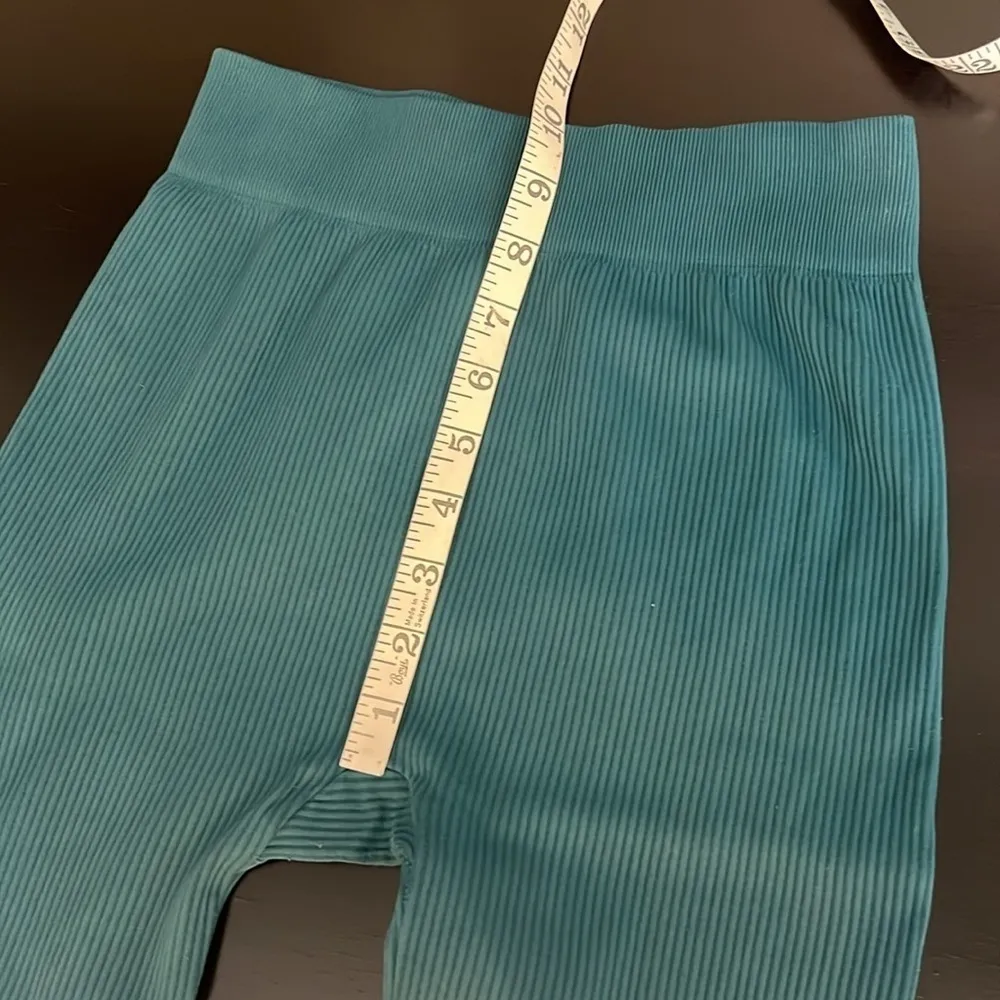 Spiritual Gangster Metta Yoga seamless ribbed leggings, teal green, size M/L - Image 7