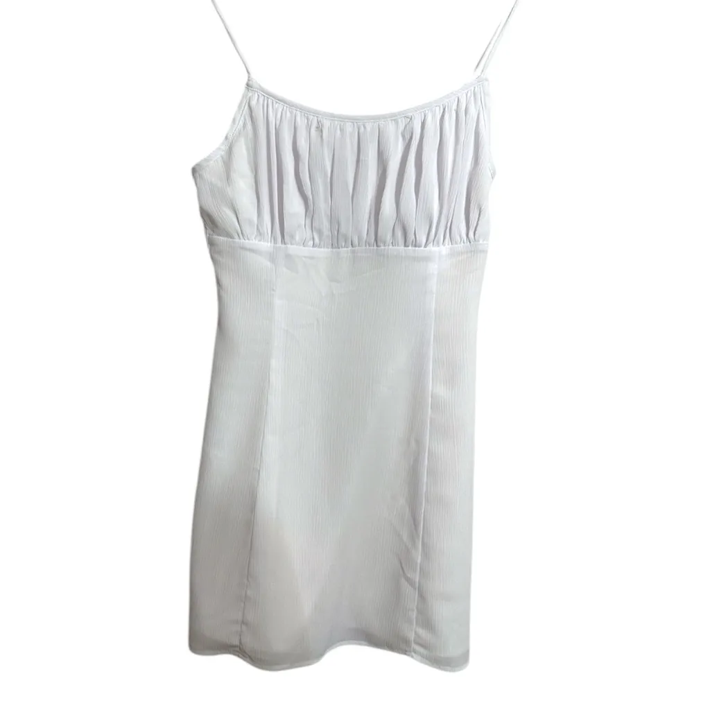 Superdown Revolve Beverly Cami Dress White Ruched Sweetheart Sun Dress Size XS - Image 4