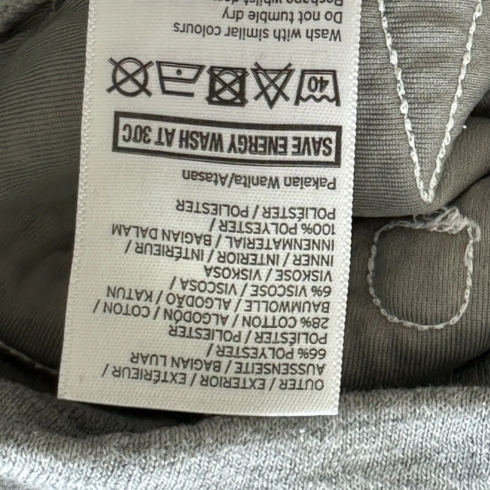 Ivy Park Sweater Womens L Gray Sweatshirt Embroidered Spell Out Athleisure - Image 7