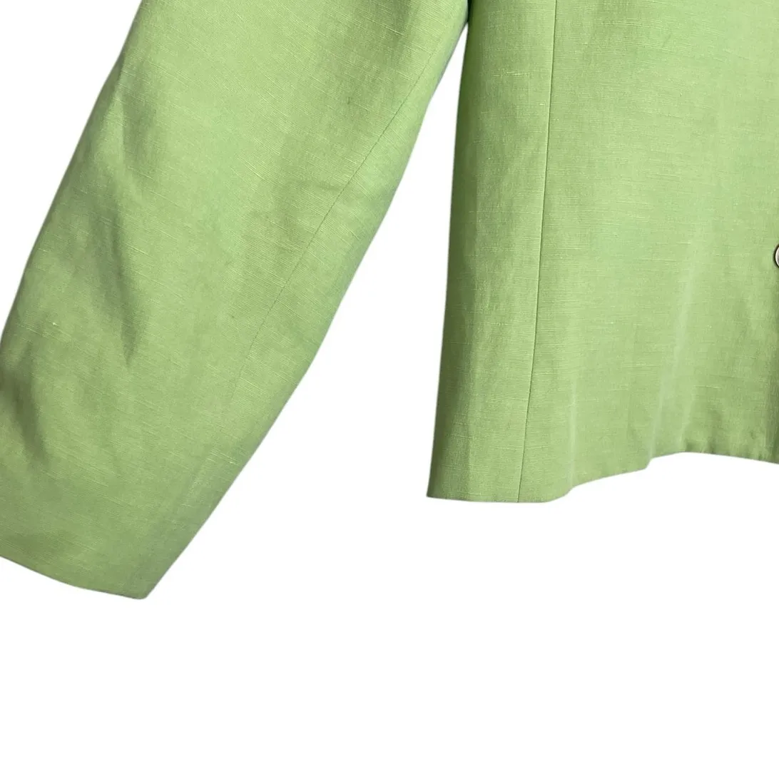 Vintage Coldwater Creek Women Shaket Top‎ 14 Silk Linen Button Up Preppy Career - Image 6