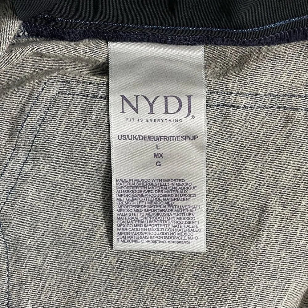 NYDJ Slim Bootcut Pull-On‎ Stretch Denim Blue Jeans Size Large - Image 7