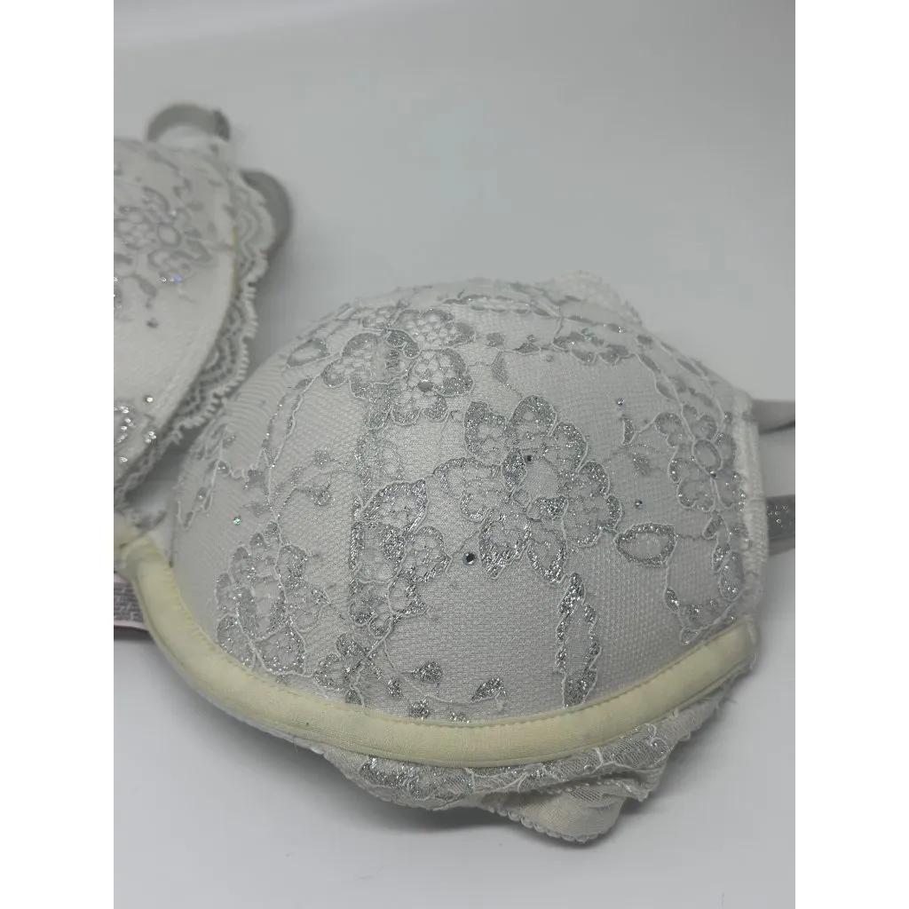 Victoria’s Secret Dream Angels Floral Lace Bra – Padded Underwire Adjustable 32C - Image 2