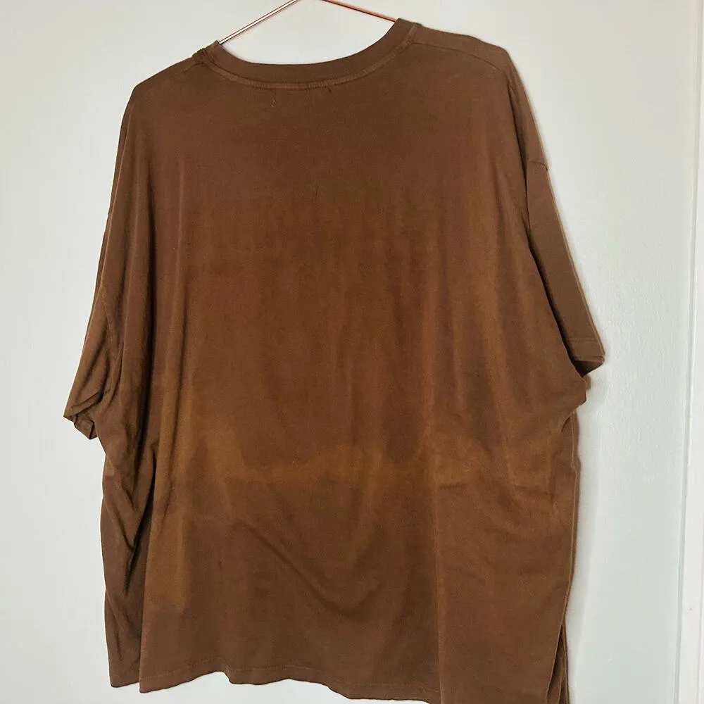 Vintage DAYDREAMER Women's Brown Kurt Cobain Checker T-Shirt One Size - Image 2