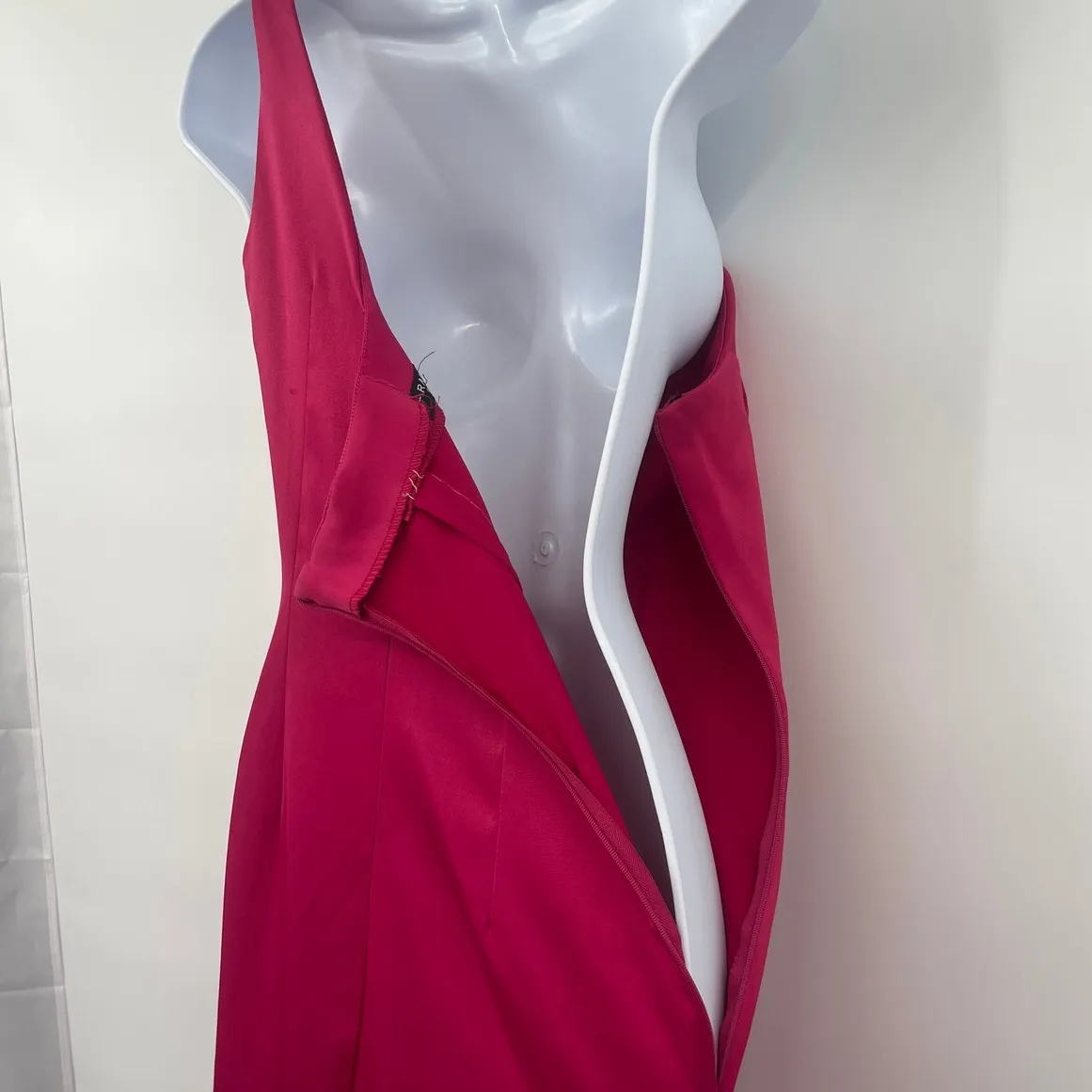 Y2k Rampage One Shoulder Maxi Dress Sz 5 Prom Glam Formal Embellished Satin Bold - Image 9