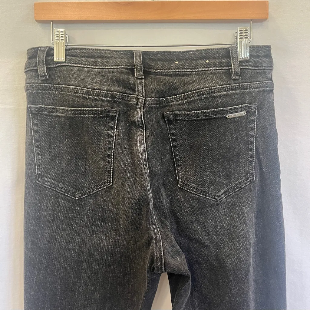 Michael Kors Selma Flare Black Jeans Womens Size 8 Buttonfly High Rise Festival - Image 5