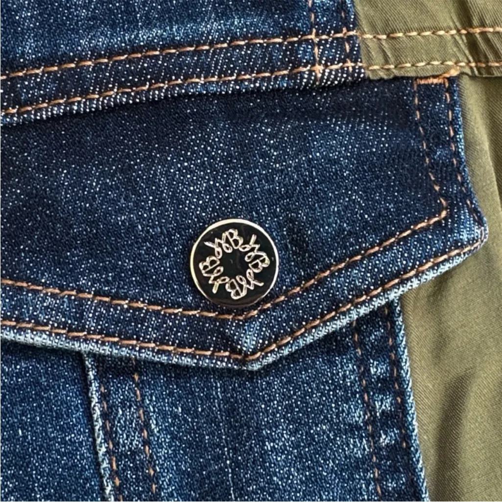 NWT White House Black Market
Novelty Sleeve Trucker Jean Jacket
Size 0 Rtl. $175 - Image 3