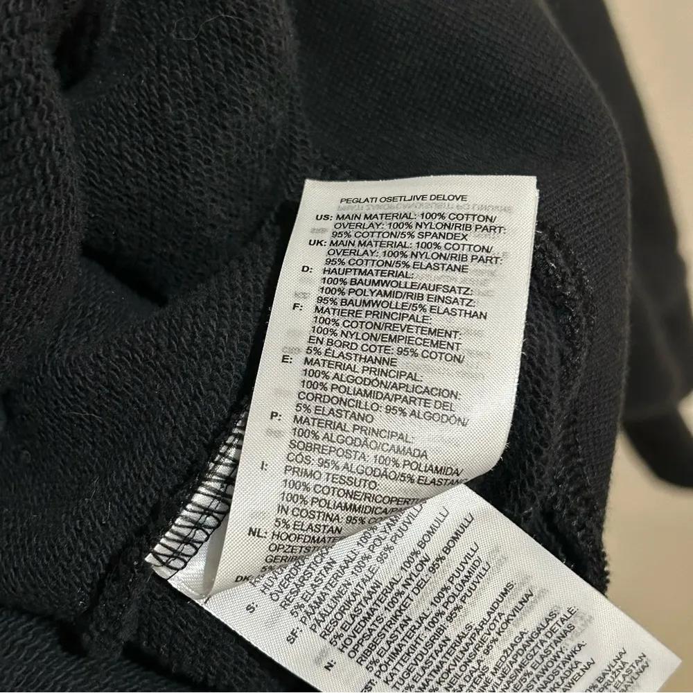 Adidas black & white 3 stripe full zip sweater with nylon sleeves size S - Image 7