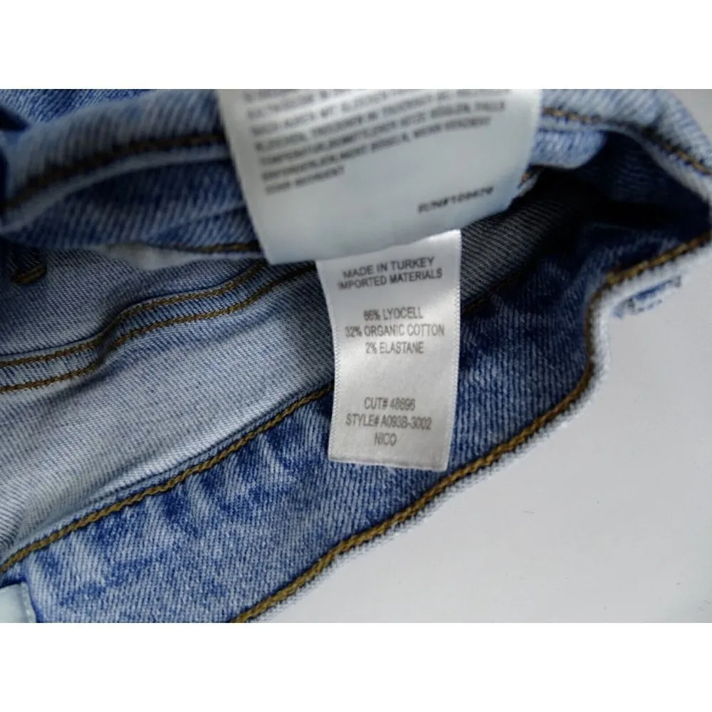 AGOLDE Jeans Womens 28 Nico Jean High Rise Button Fly Cropped Headlines Distress - Image 4