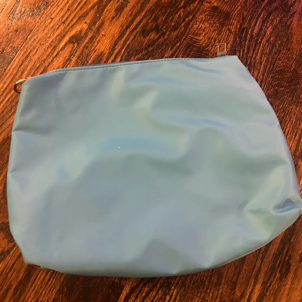 New boutique bright blue crossbody purse with orange faux leather strap chic - Image 4