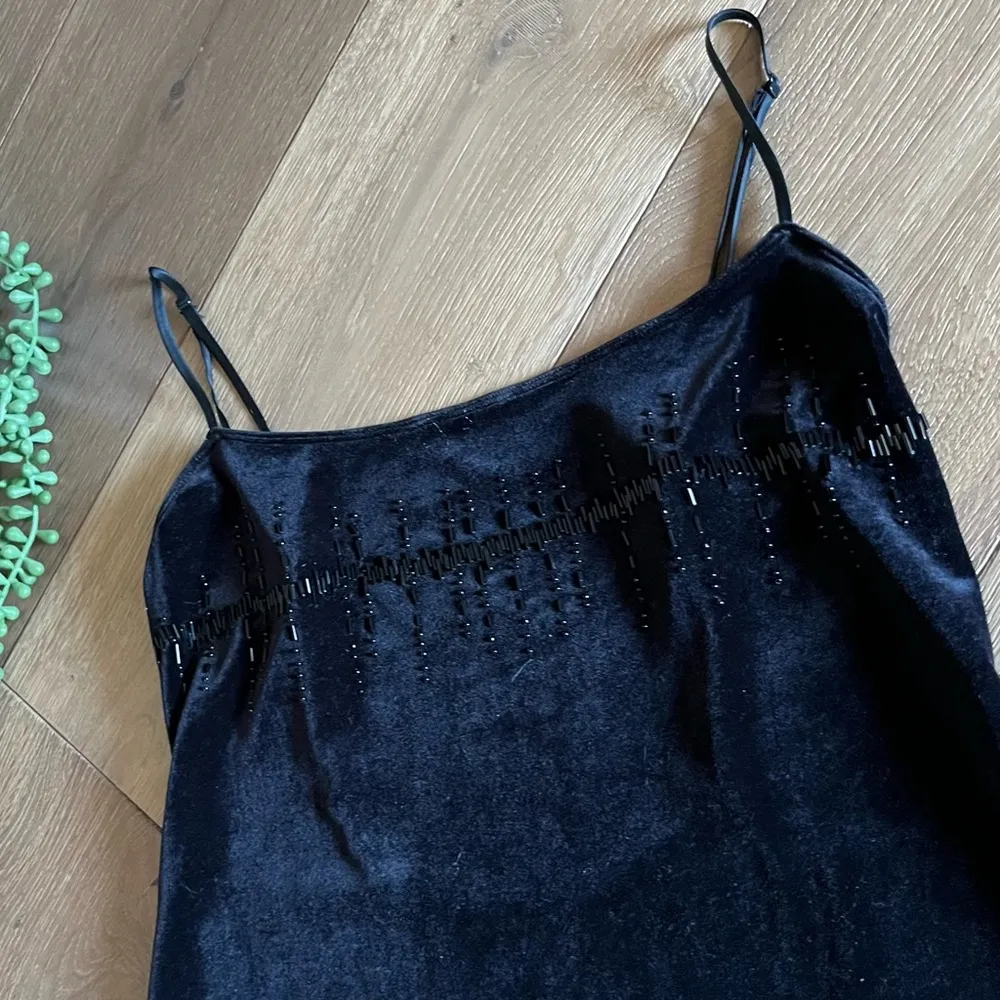 Victoria’s Secret beaded nightgown, velvet feel black - Image 2