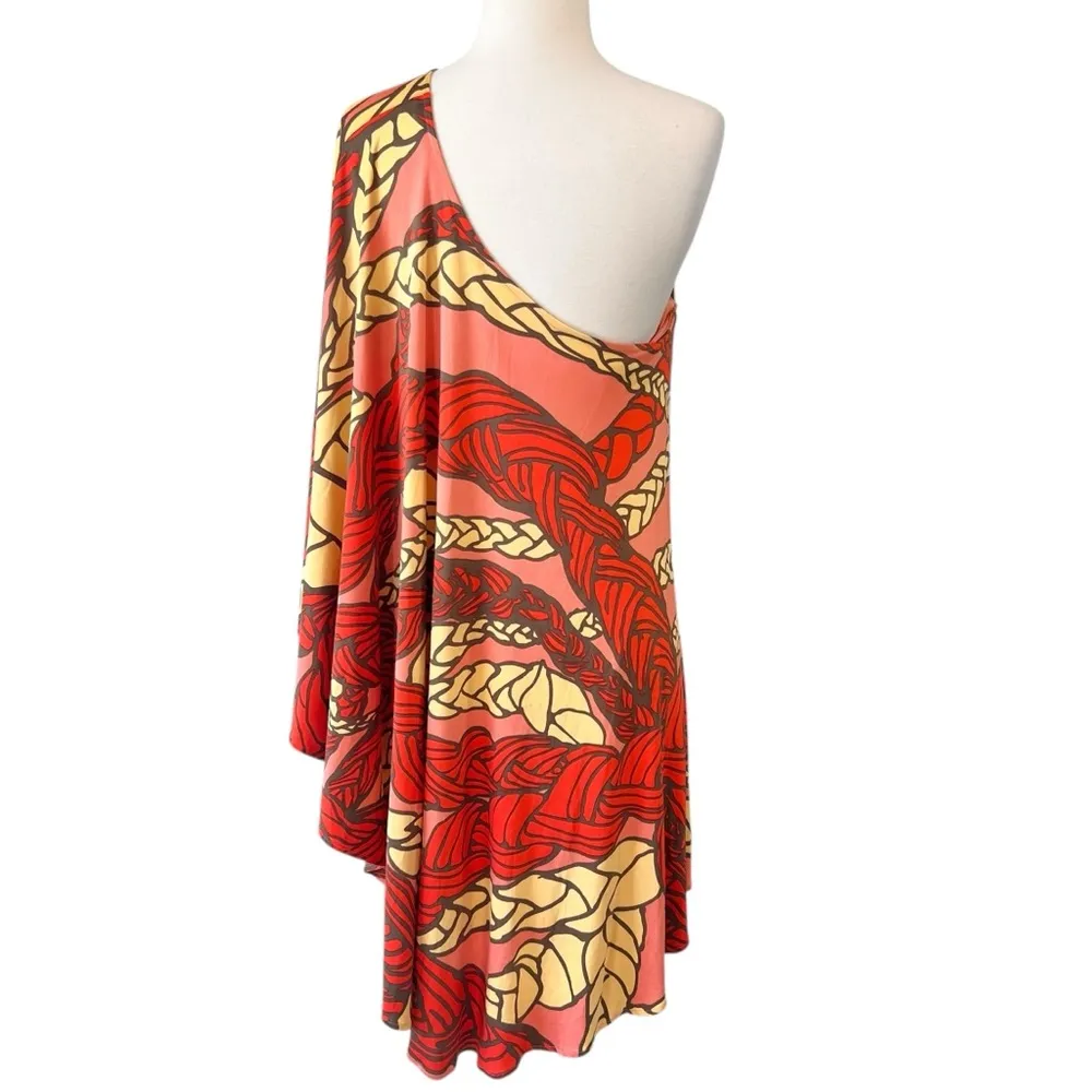 Mara Hoffman Silk one-shoulder dress with an abstract rope print - Image 15