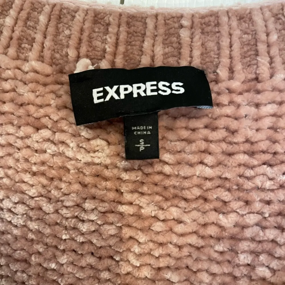 Express Super Soft Chenille Knit Long Sleeve Chunky V-neck Sweater Small - Image 2