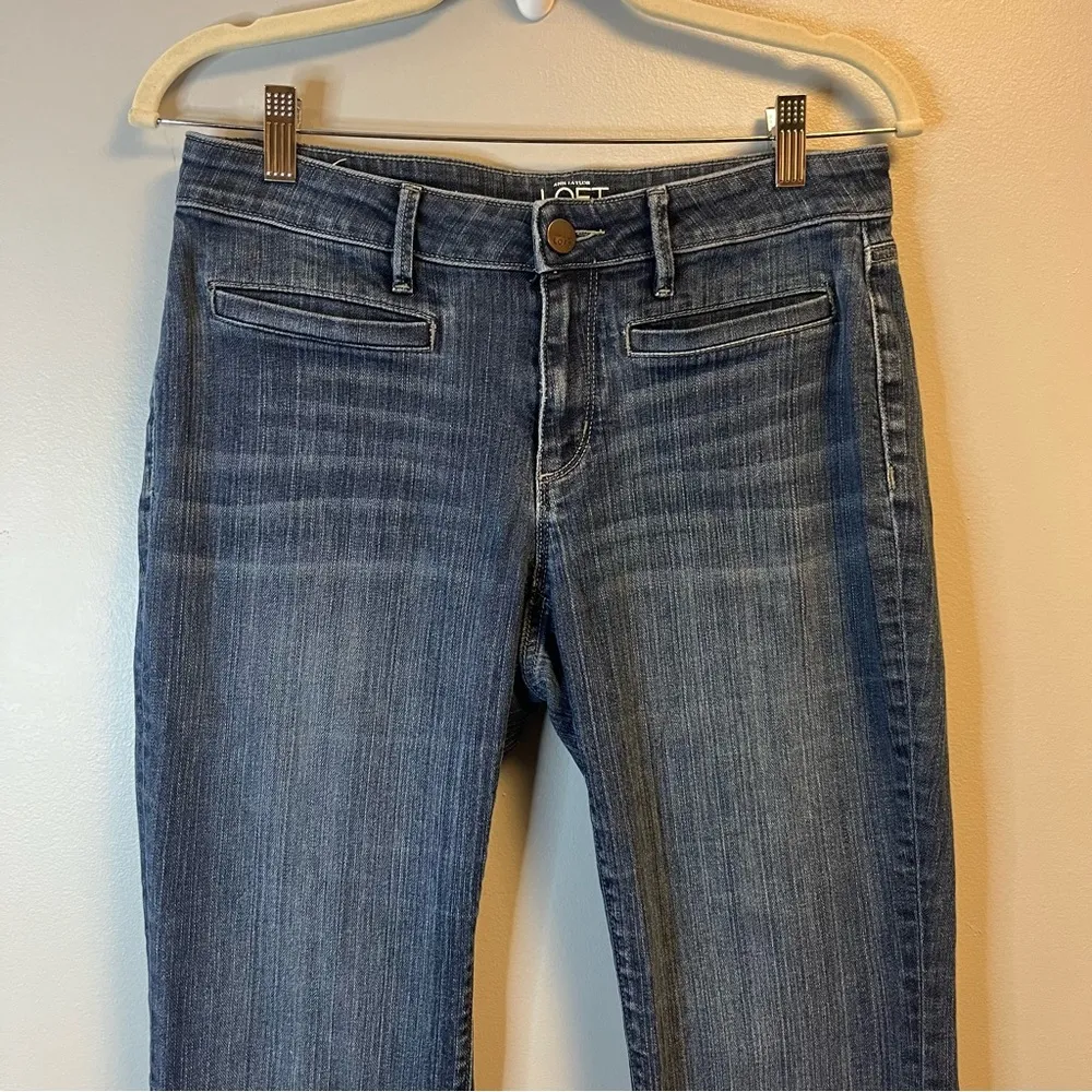 LOFT Jeans Medium Wash Curvy Bootcut Denim Trouser Look Sz 6 EUC - Image 2