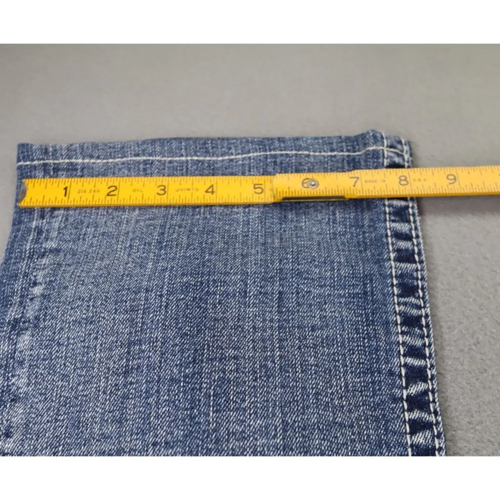 Miss Me Womens Mid‎ Rise Boot Jeans 29x28.5 Rhinestone Embroidery Denim Cross - Image 11