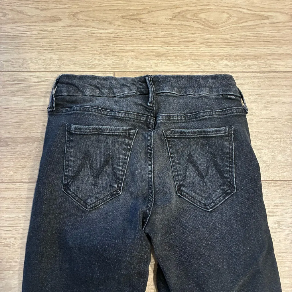 MOTHER The Looker Cat Got Your Tongue Black Wash Skinny Jean Size 25 - Image 8