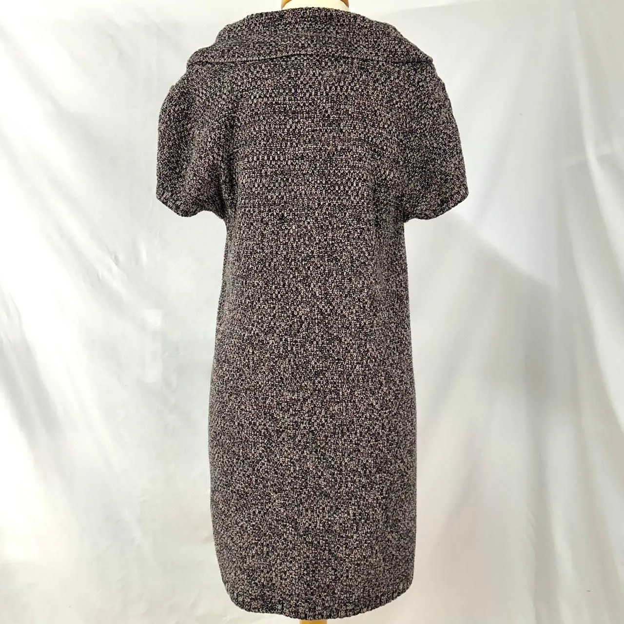 STYLE & CO Brown Short Sleeve Cable Knit Mini Sweater Dress Womens‎ XL Cabincore - Image 6