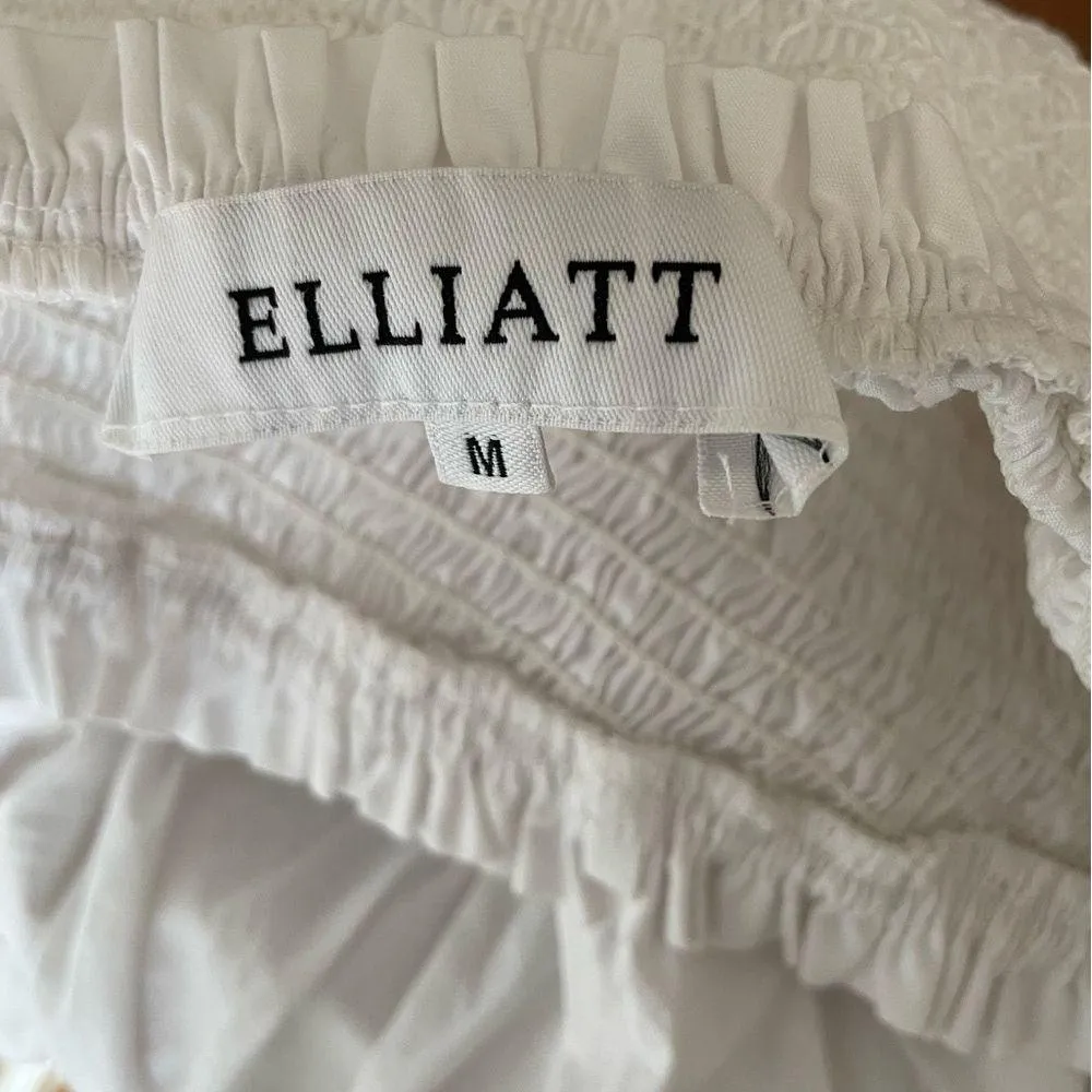 Revolve Elliatt White Off-Shoulder Flutter Sleeve Sundress - Image 8