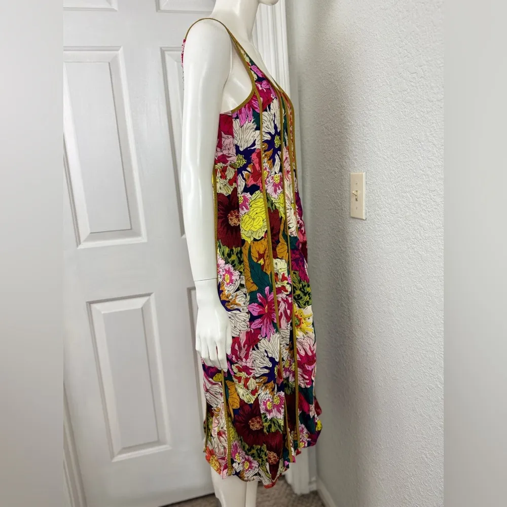 THML Rayon Blend Cottagecore Enchanted Vibrant Floral Maxi Dress S X Small F53 - Image 4