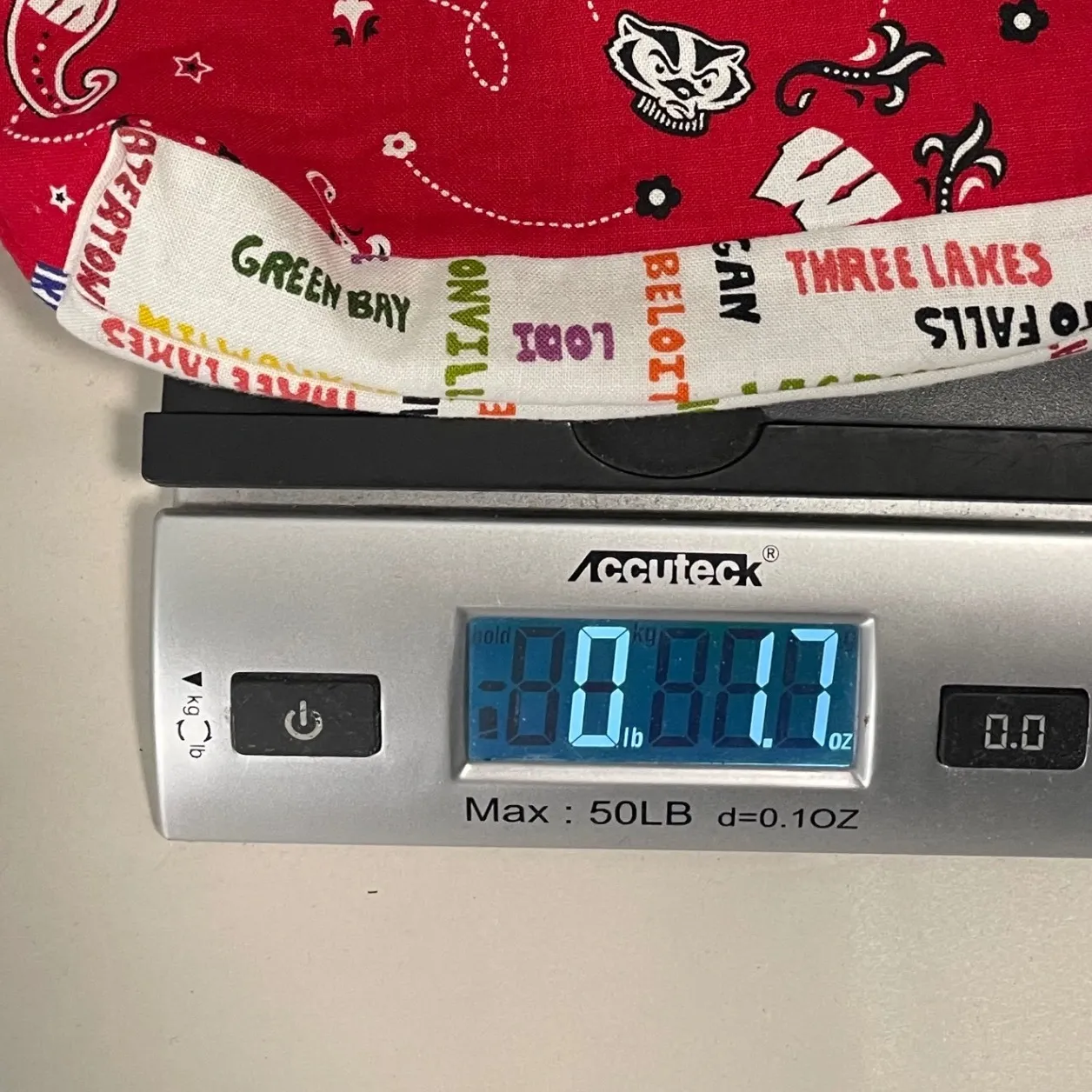 Wisconsin‎ Badgers Red Bandana Print Zippered Pouch Cosmetic Bag Makeup Travel - Image 6