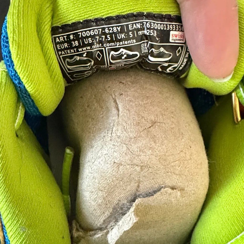 MBT Blue and Lime Green Athletic Shoes Size 7.5 - Image 6