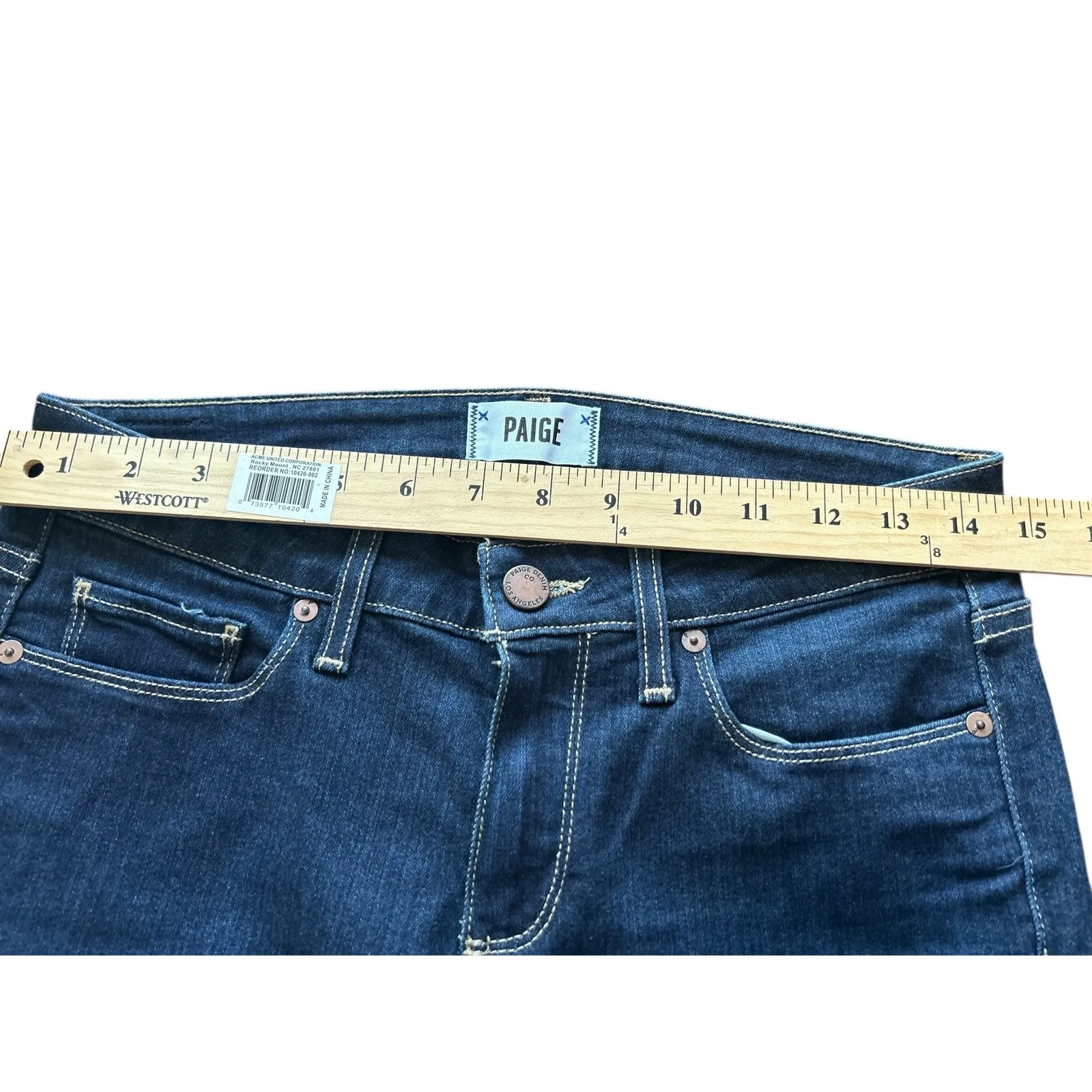 PAIGE Womens Dark Wash Bootcut Jeans Size 29 - Image 8