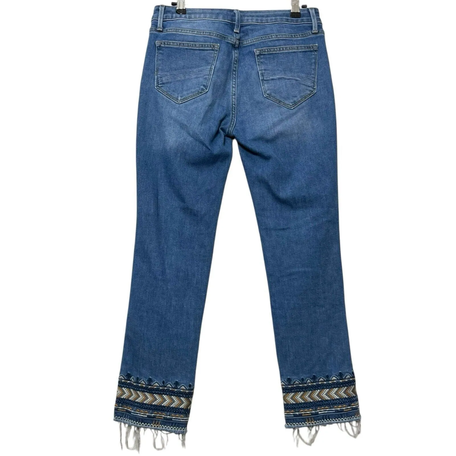 Driftwood Colette Crop Jeans Women’s Size 28 Embroidered Cuff Straight Leg - Image 2