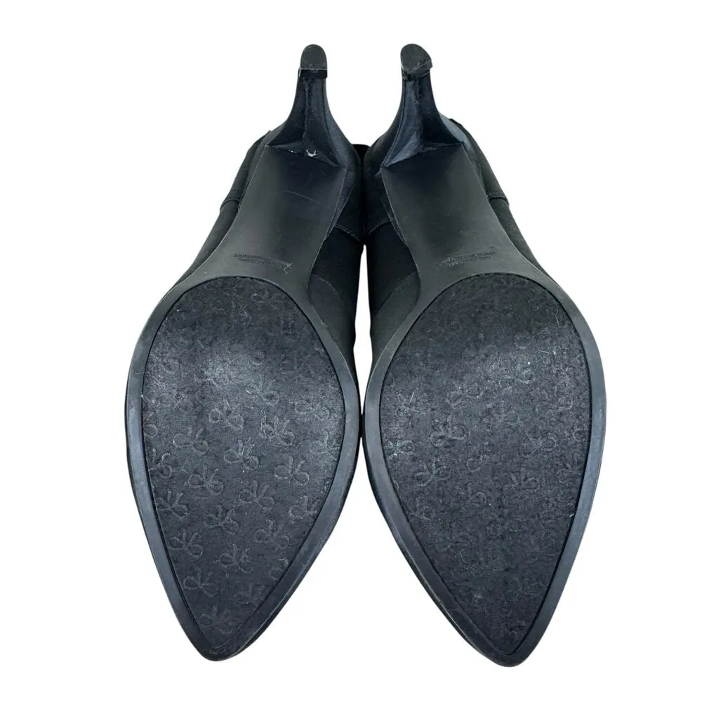 Rampage Normina Black Satin Studded Bow Stilleto Heels Women's Size 10 - Image 6