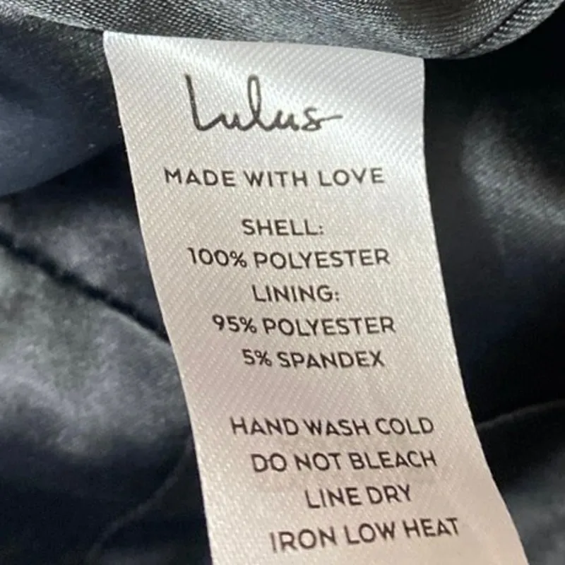 NEW Lulus You're All Heart Black Jacquard Satin Off Shoulder Mini A-Line Dress L - Image 5