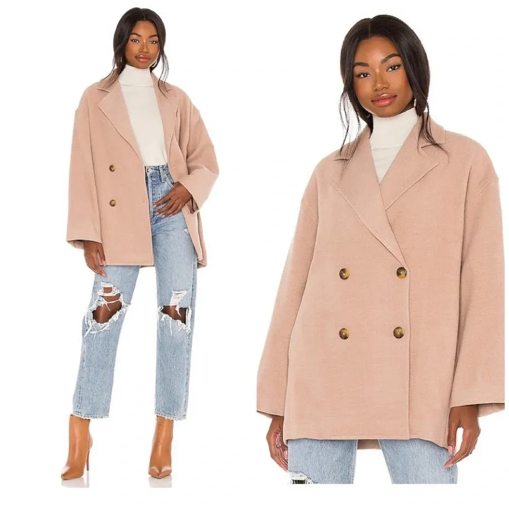 Free People Hannah Slouchy Blazer jacket in camel
Women’s medium M - Image 3