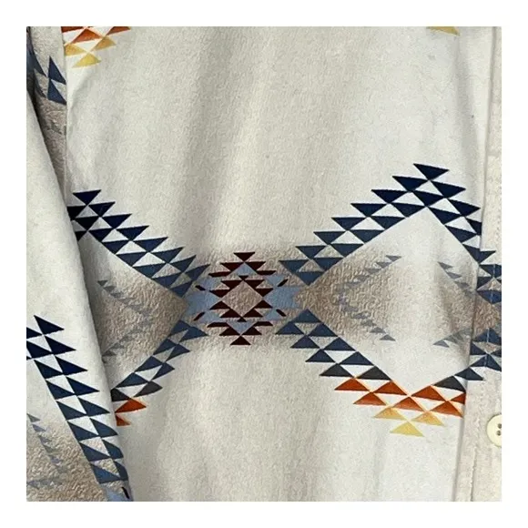 Roper Aztec Print Western Shirt Long Sleeve Button Up Top Women Size Medium Tan - Image 3