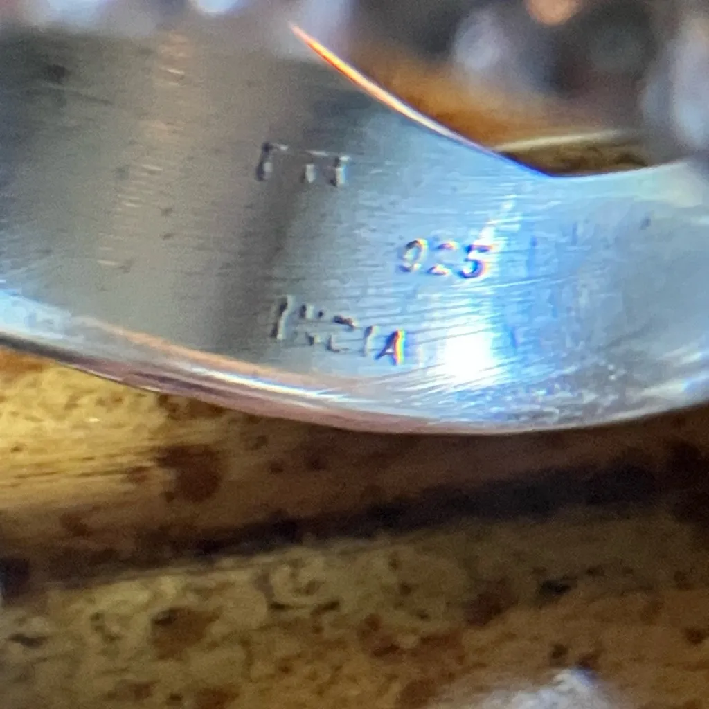 Natural Rainbow Moonstone Sterling Silver Ring Size 6 - Image 6