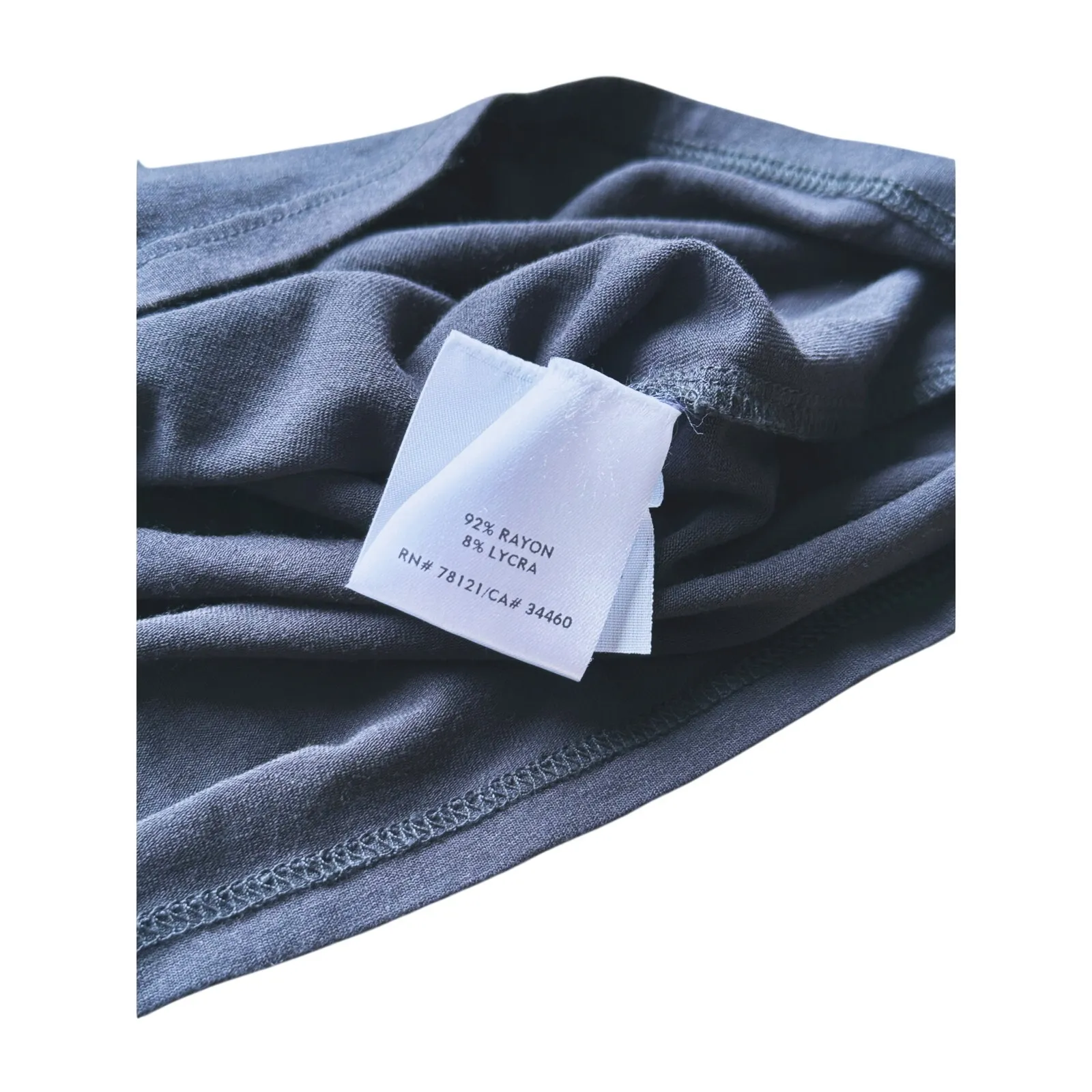 Eileen Fisher Stretch Jersey Knit Jewel Neck Tank Gray XS Quiet Luxury Essential - Image 5