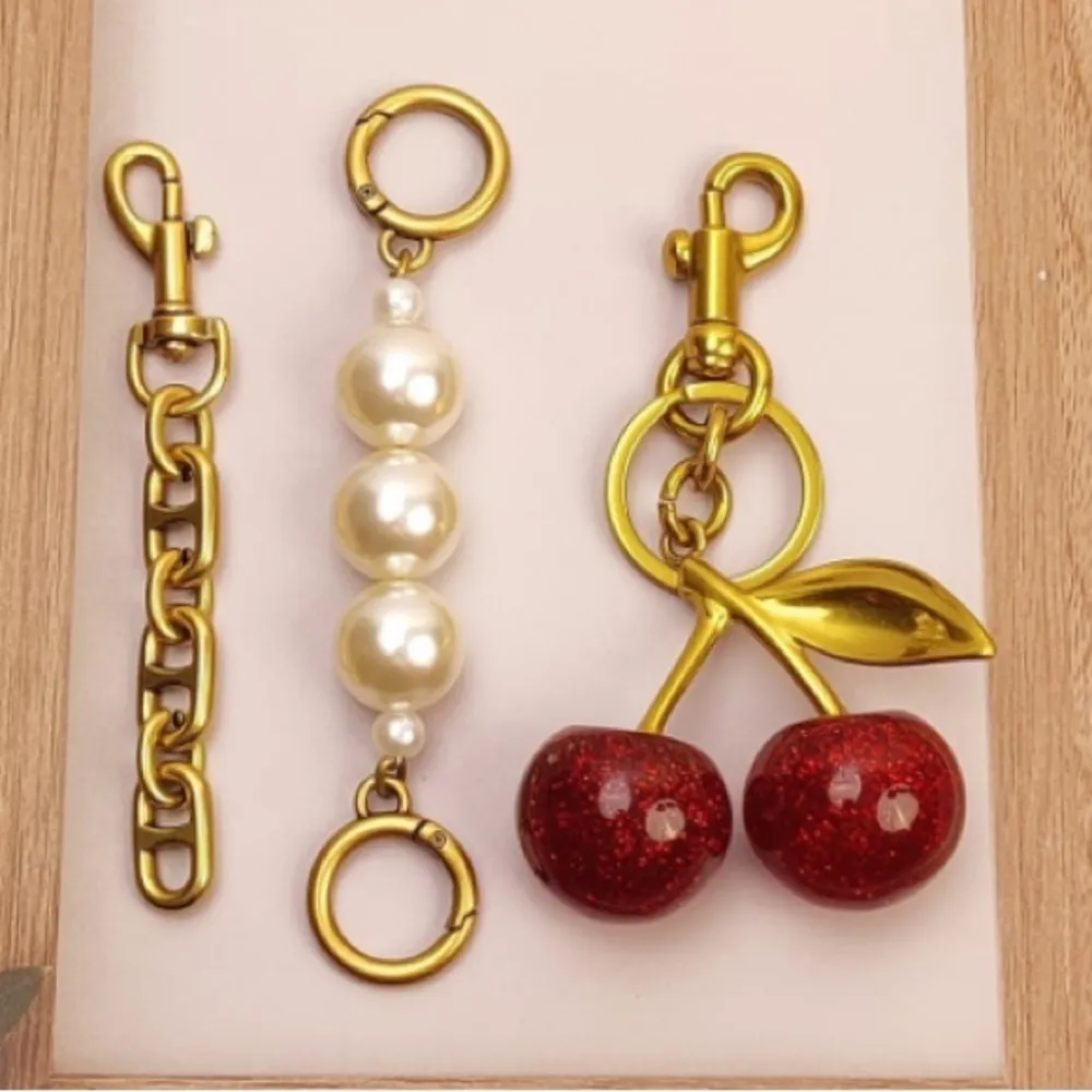 3 Piece Bag Charm Set Gold - Image 2