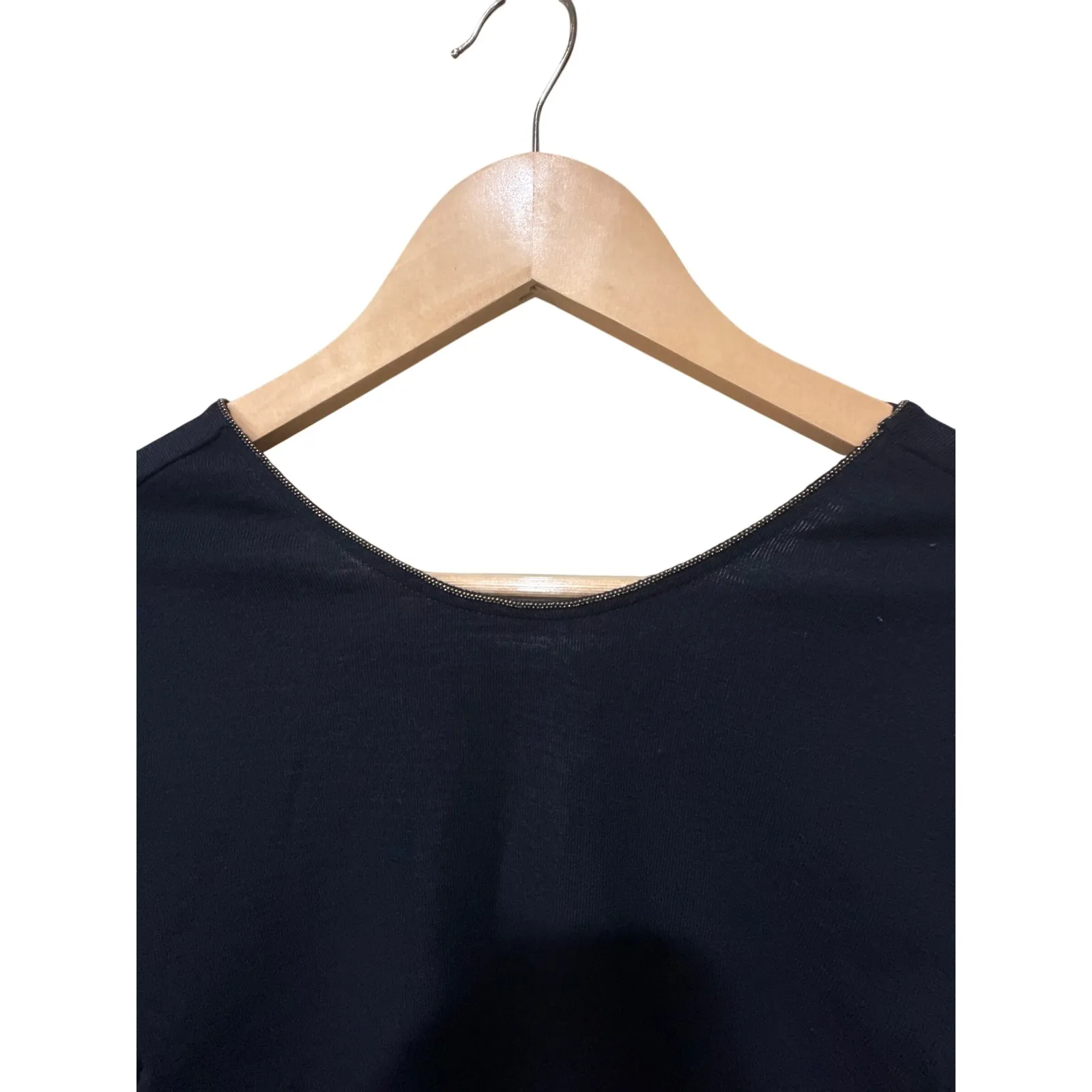 Brunello Cucinelli Virgin Wool Scoop Embellished Neck Sweater Size Medium NWOT - Image 5