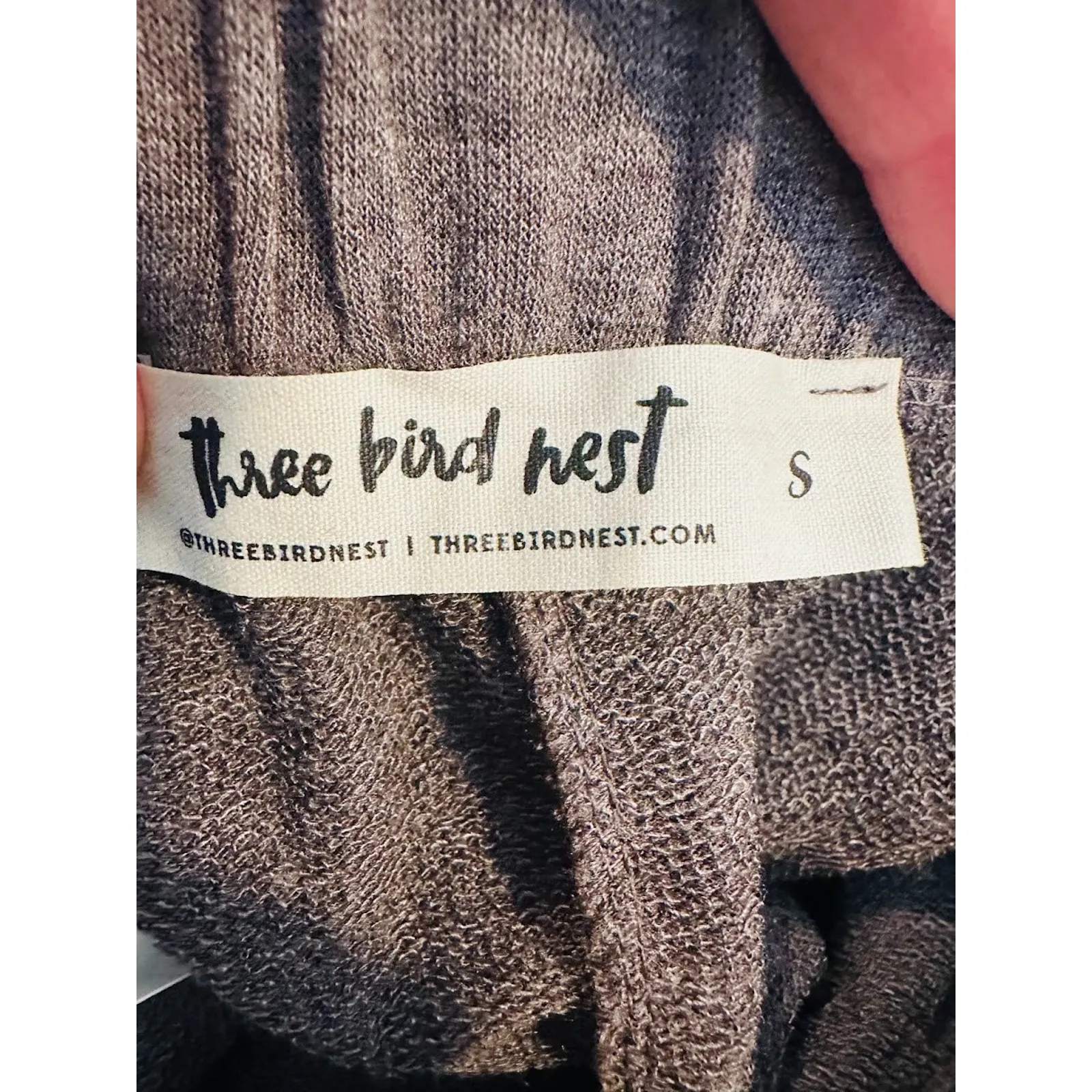 Three Bird Nest Maxi Drawstring Parachute Skirt S Drawstring Y2K Boho Skater Brown - Image 5