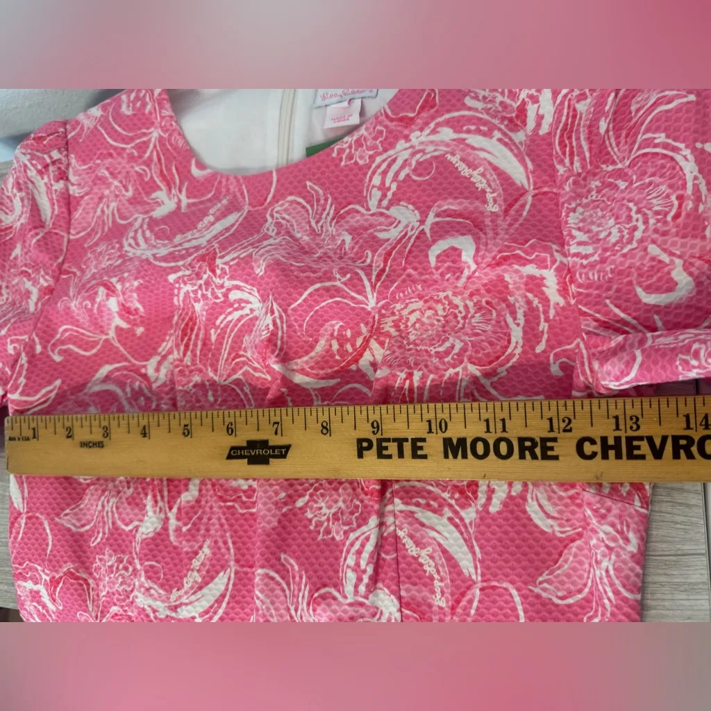Lilly Pulitzer GOOP Gwyneth Shift Dress Hotty Pink Kiss Kiss ASO SIRENS NWT 00 - Image 11