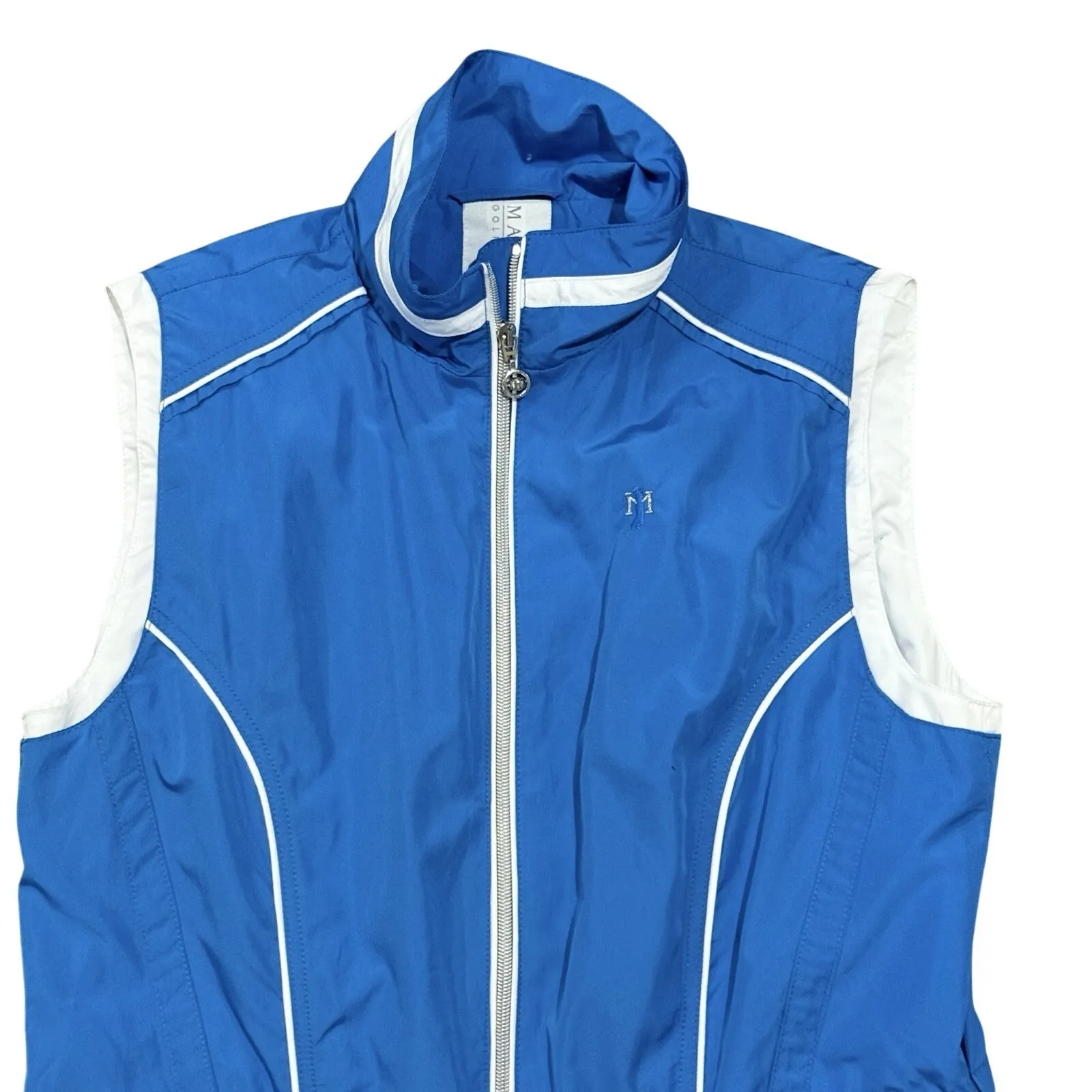 Masters Golf Fashion Alaska Vest Womens 14 Orange Full Zip Fleece Windstopper Blue - Image 2