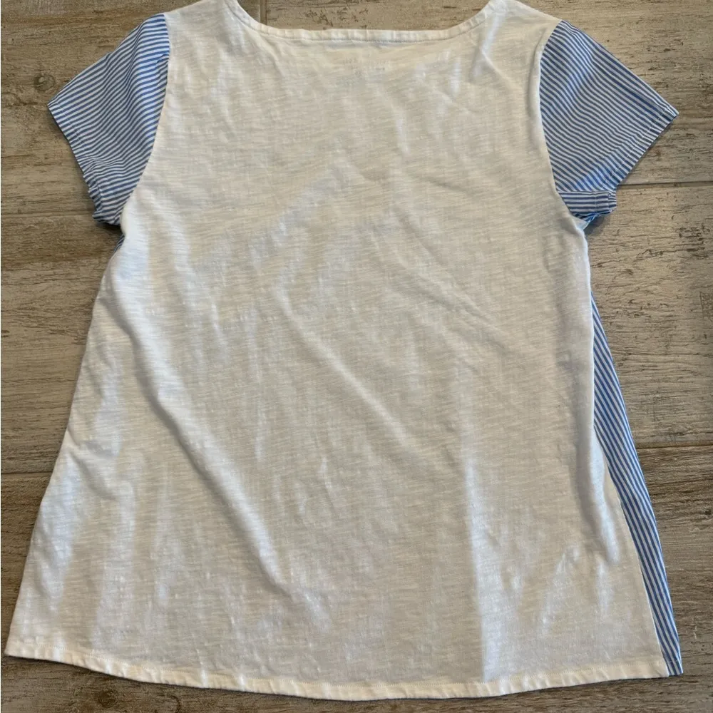 Blue and White Striped Vineyard Vines Shirt - Image 5