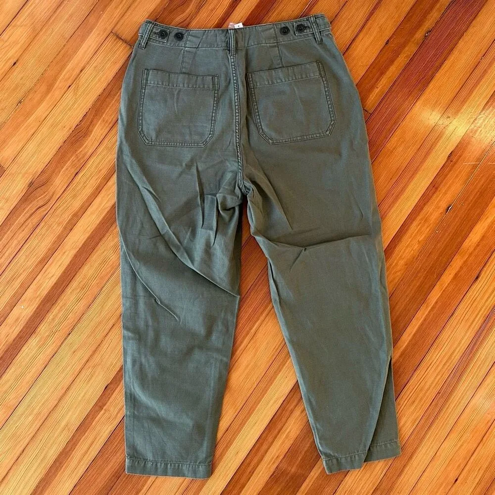 Madewell NWT Curvy Griff Tapered Fatigue Pants in Dried Clover Size 29 - Image 4