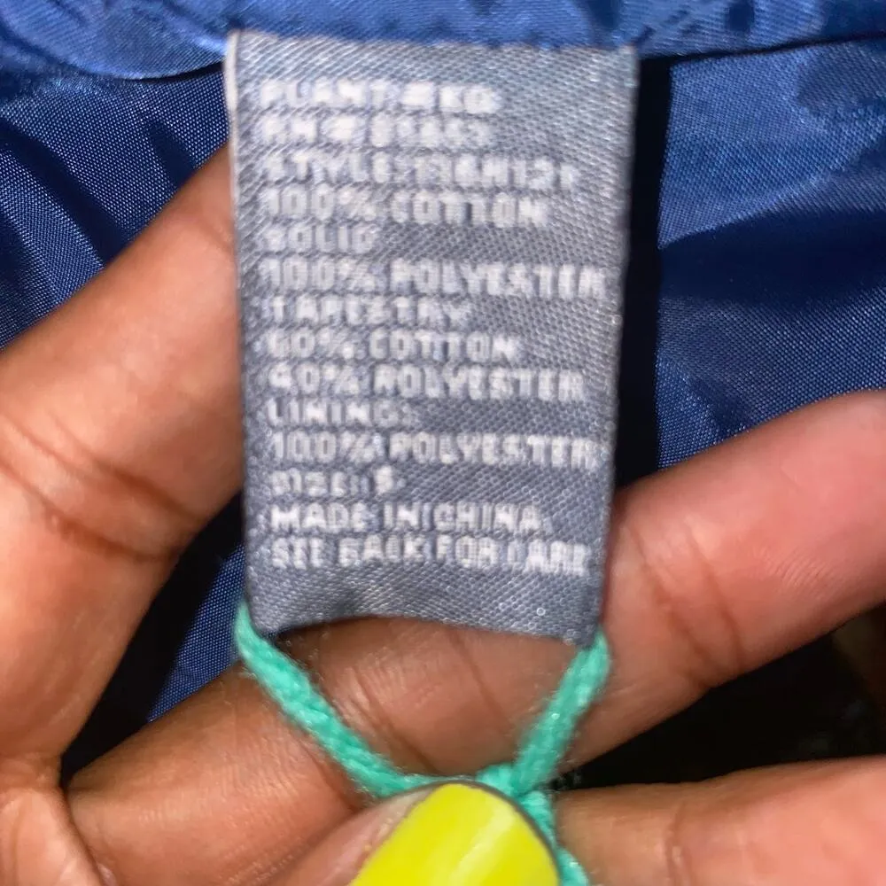 Koret Women’s Blue Denim Tapestry Embroidered Patchwork Mixed Media Jacket Small - Image 8