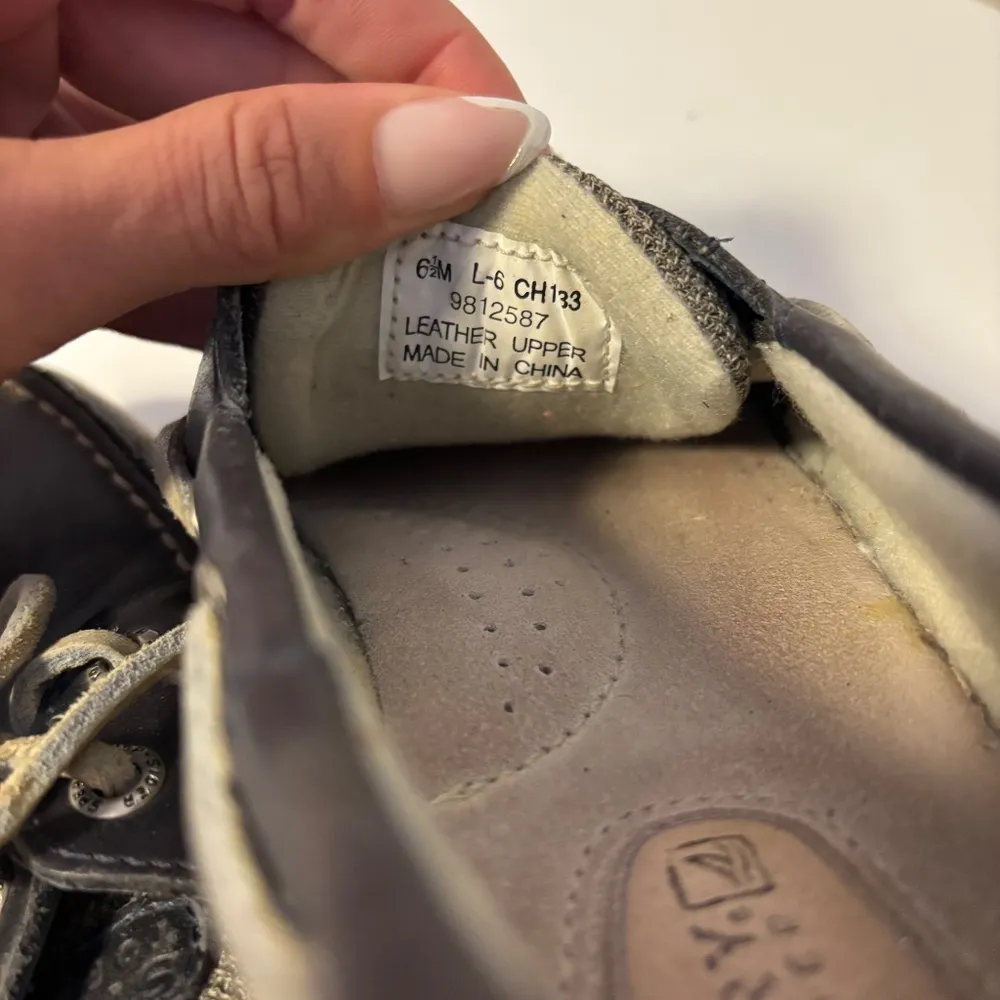 Sperry Top Sider Signature Leather Loafers Boat Shoes Blue Tan Womens US 6.5 - Image 4