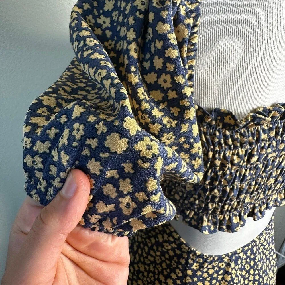 Cotton candy floral puff dress small. - Image 6