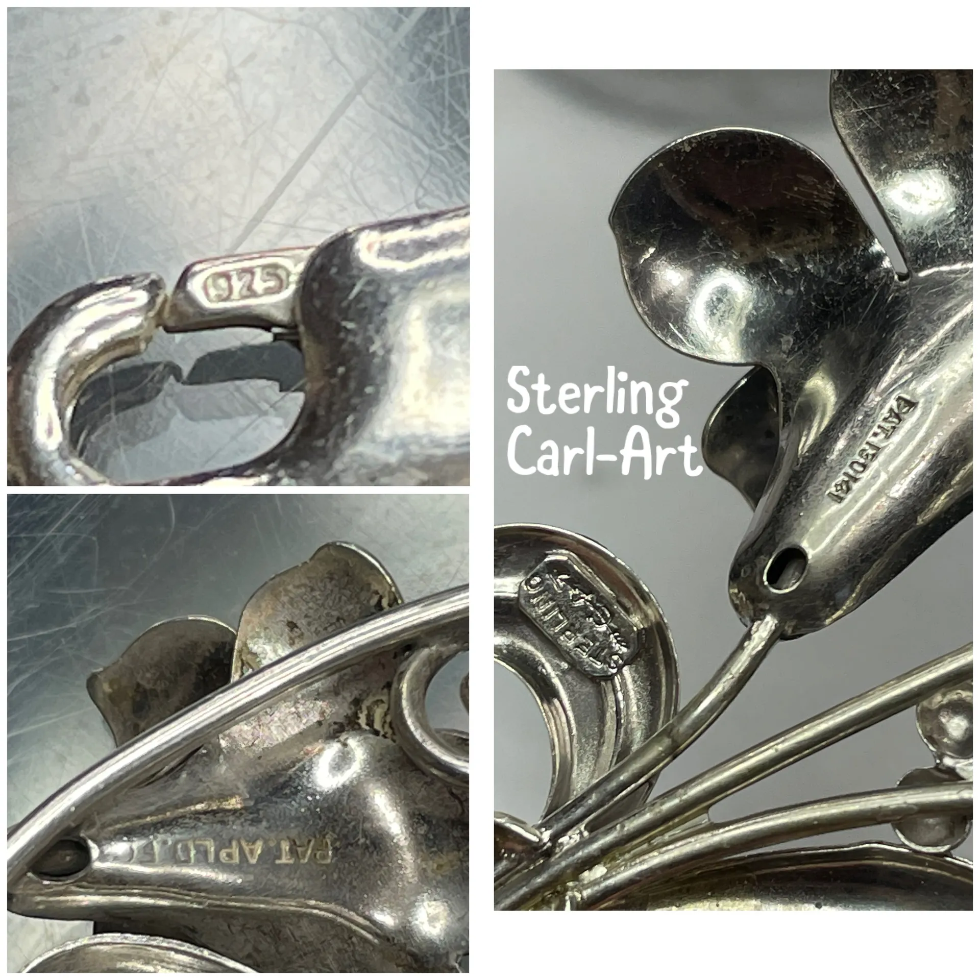 Carl-Art Vintage Sterling Matching Jewelry Set - Image 9